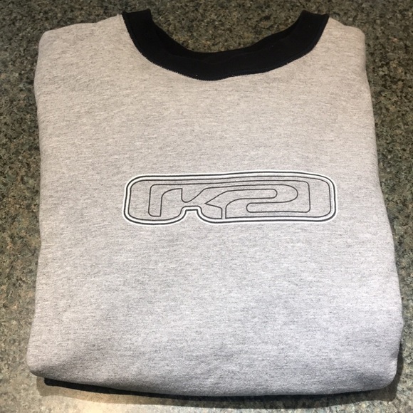 K2 Toy Country reversible long sleeve tee shirt size small.  Grey and black - Picture 8 of 8